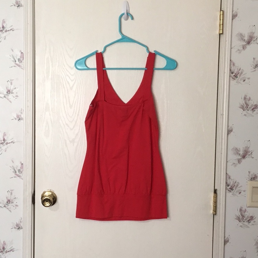 Women's Red Sleeveless Top - Picture 2 of 3